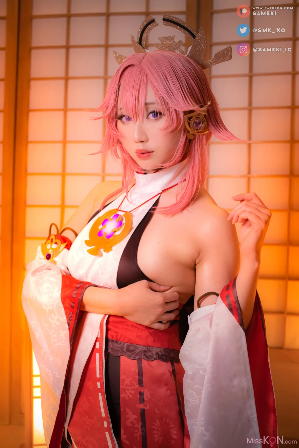Coser@Sameki: Pack Yae Miko (20 photos)