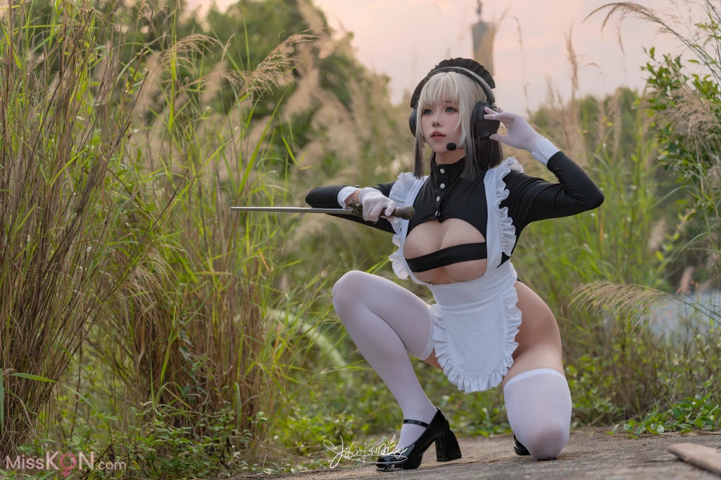 Coser@黏黏团子兔: 10月作品 战斗女仆 动感光波 (77 photos )