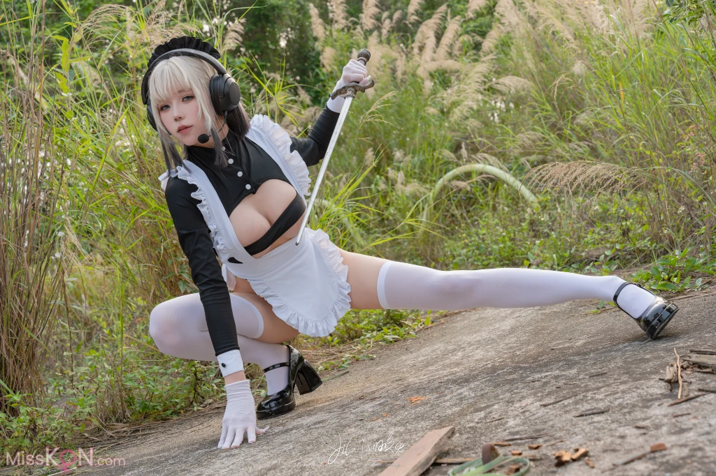 Coser@黏黏团子兔: 10月作品 战斗女仆 动感光波 (77 photos )