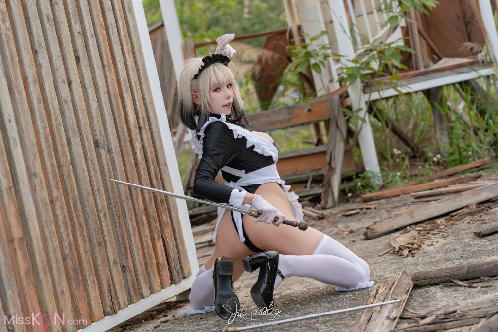 Coser@黏黏团子兔: 10月作品 战斗女仆 动感光波 (77 photos )