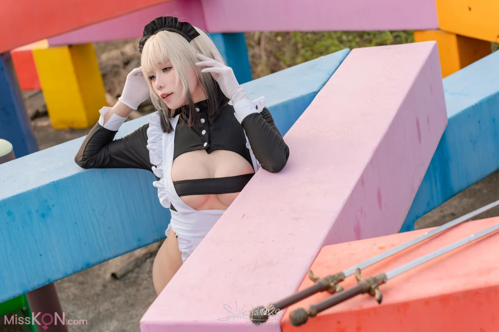 Coser@黏黏团子兔: 10月作品 战斗女仆 动感光波 (77 photos )