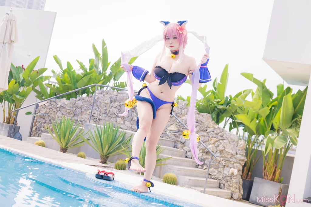 Coser@贞子蜜桃: 九月舰长 宮坂珠希泳装 (30 photos)