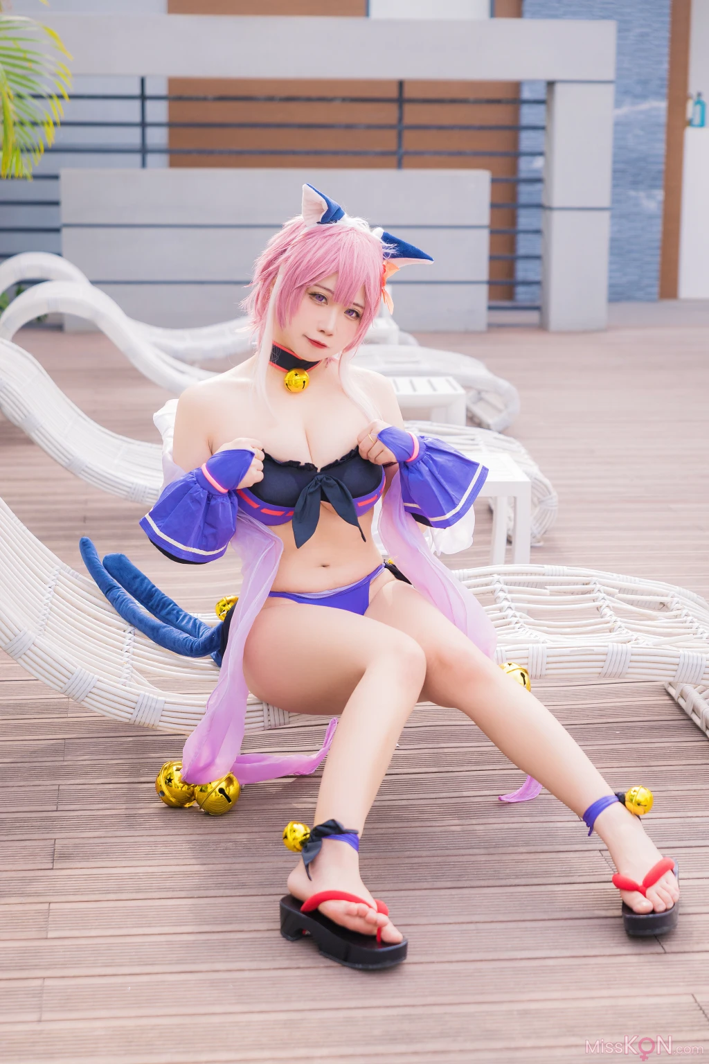 Coser@贞子蜜桃: 九月舰长 宮坂珠希泳装 (30 photos)