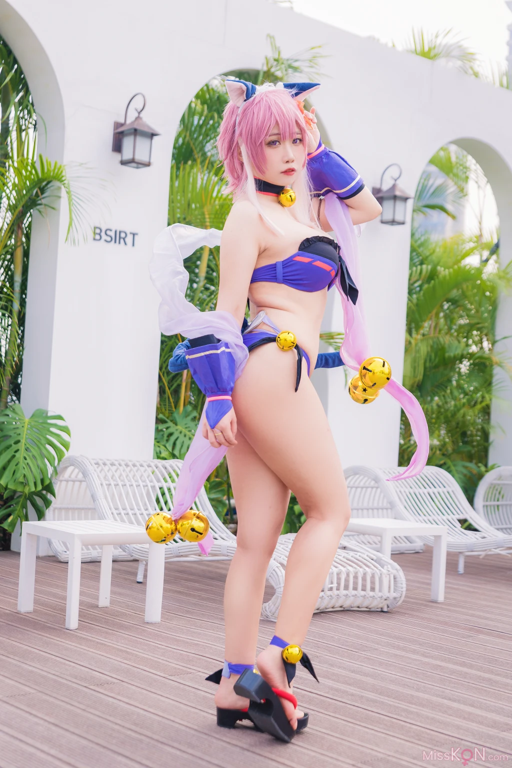 Coser@贞子蜜桃: 九月舰长 宮坂珠希泳装 (30 photos)