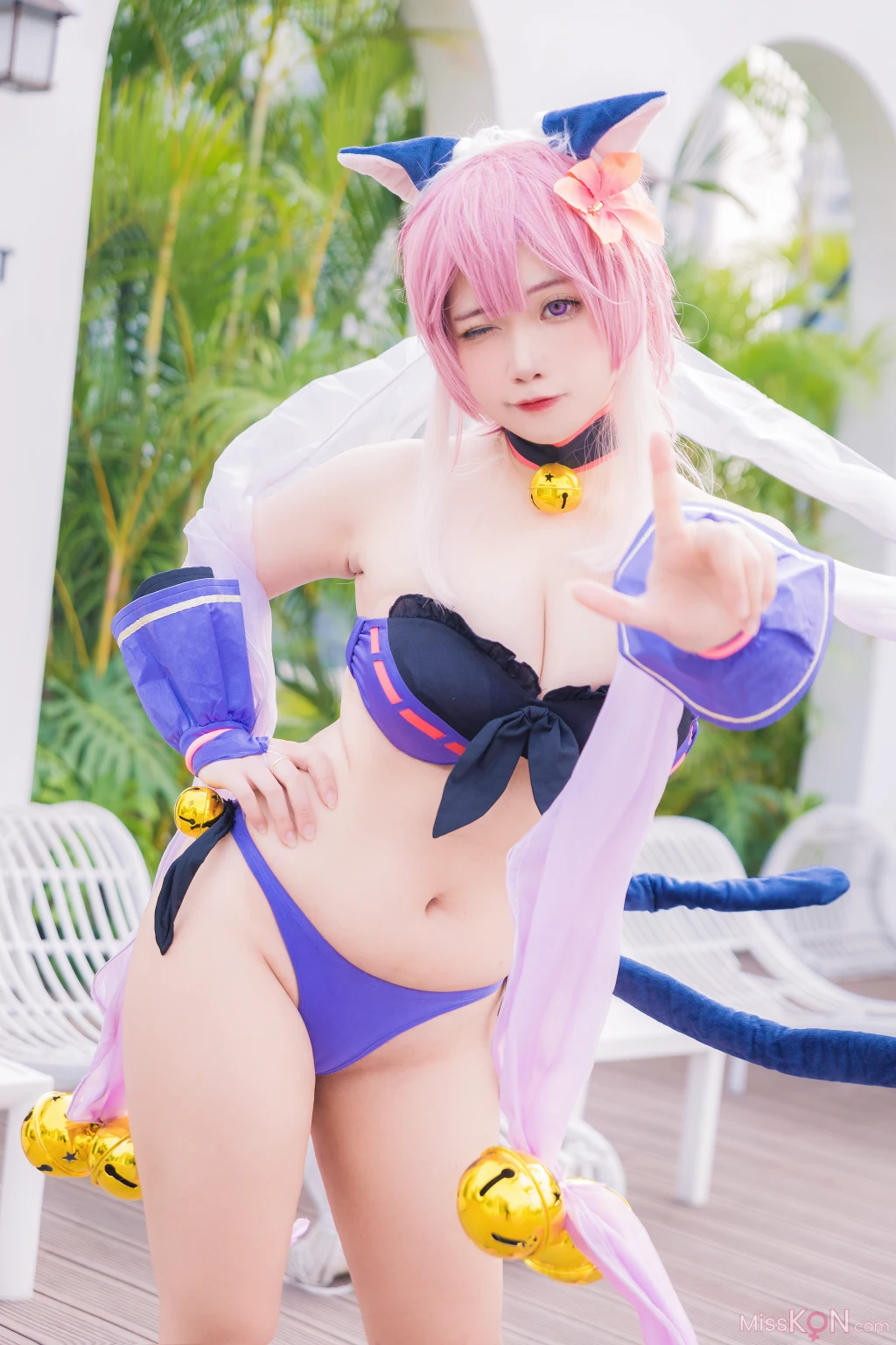 Coser@贞子蜜桃: 九月舰长 宮坂珠希泳装 (30 photos)