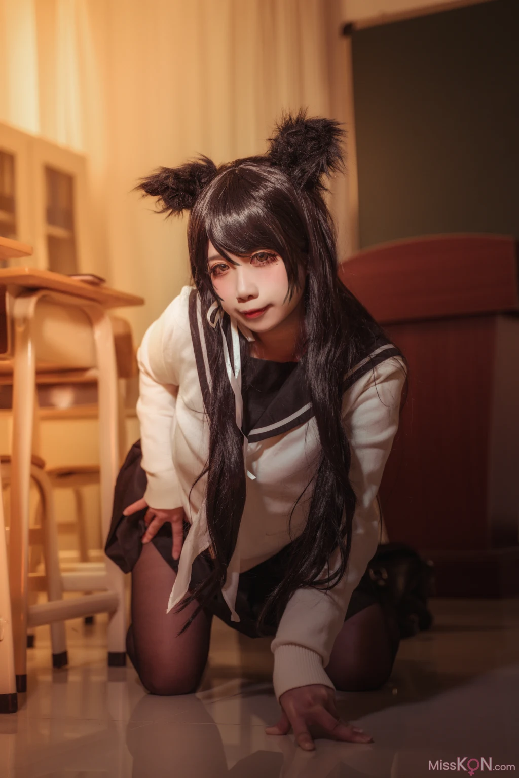 Coser@贞子蜜桃: 碧蓝航线 爱宕高雄制服 (35 photos)
