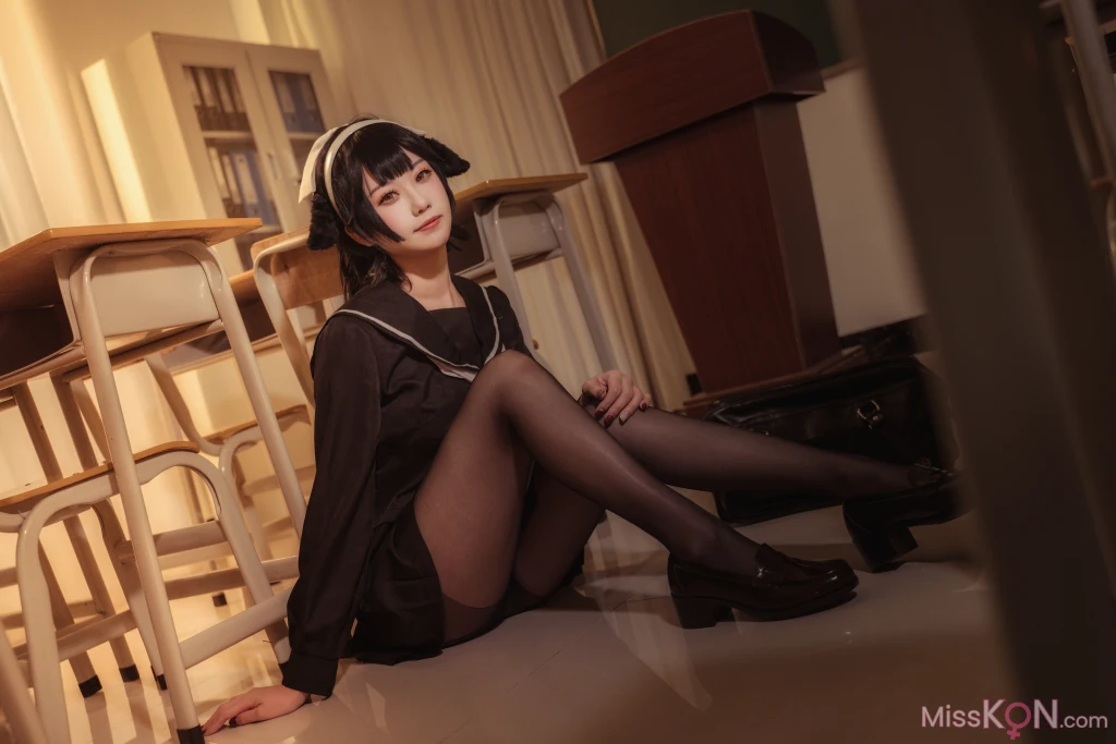 Coser@贞子蜜桃: 碧蓝航线 爱宕高雄制服 (35 photos)