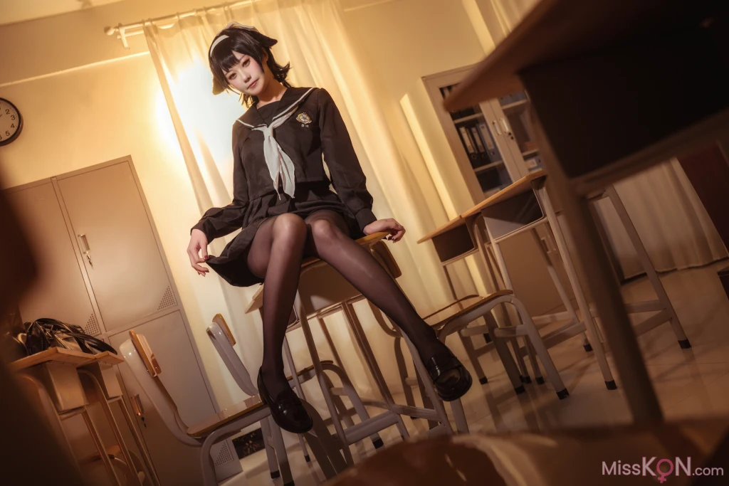 Coser@贞子蜜桃: 碧蓝航线 爱宕高雄制服 (35 photos)