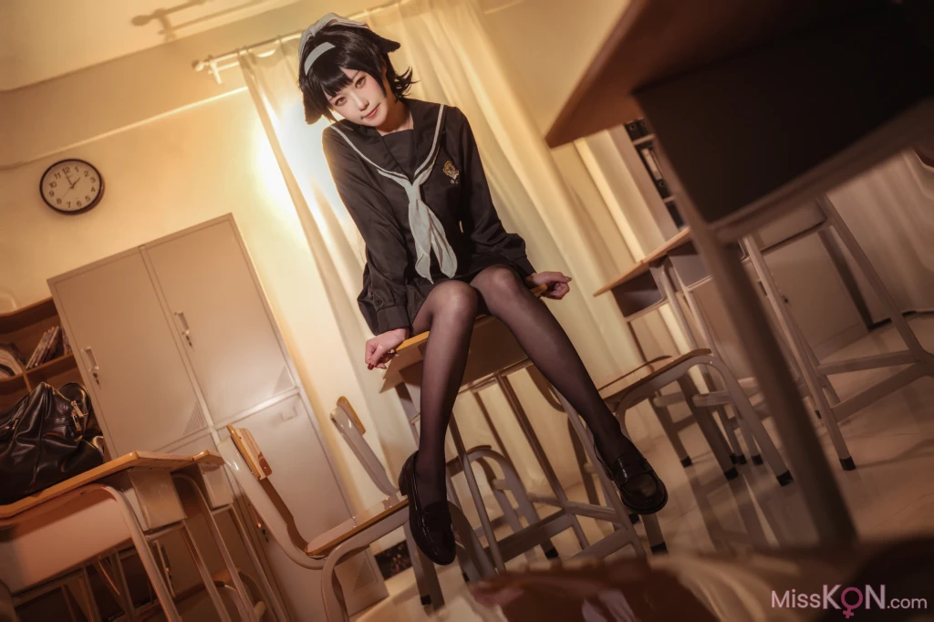 Coser@贞子蜜桃: 碧蓝航线 爱宕高雄制服 (35 photos)