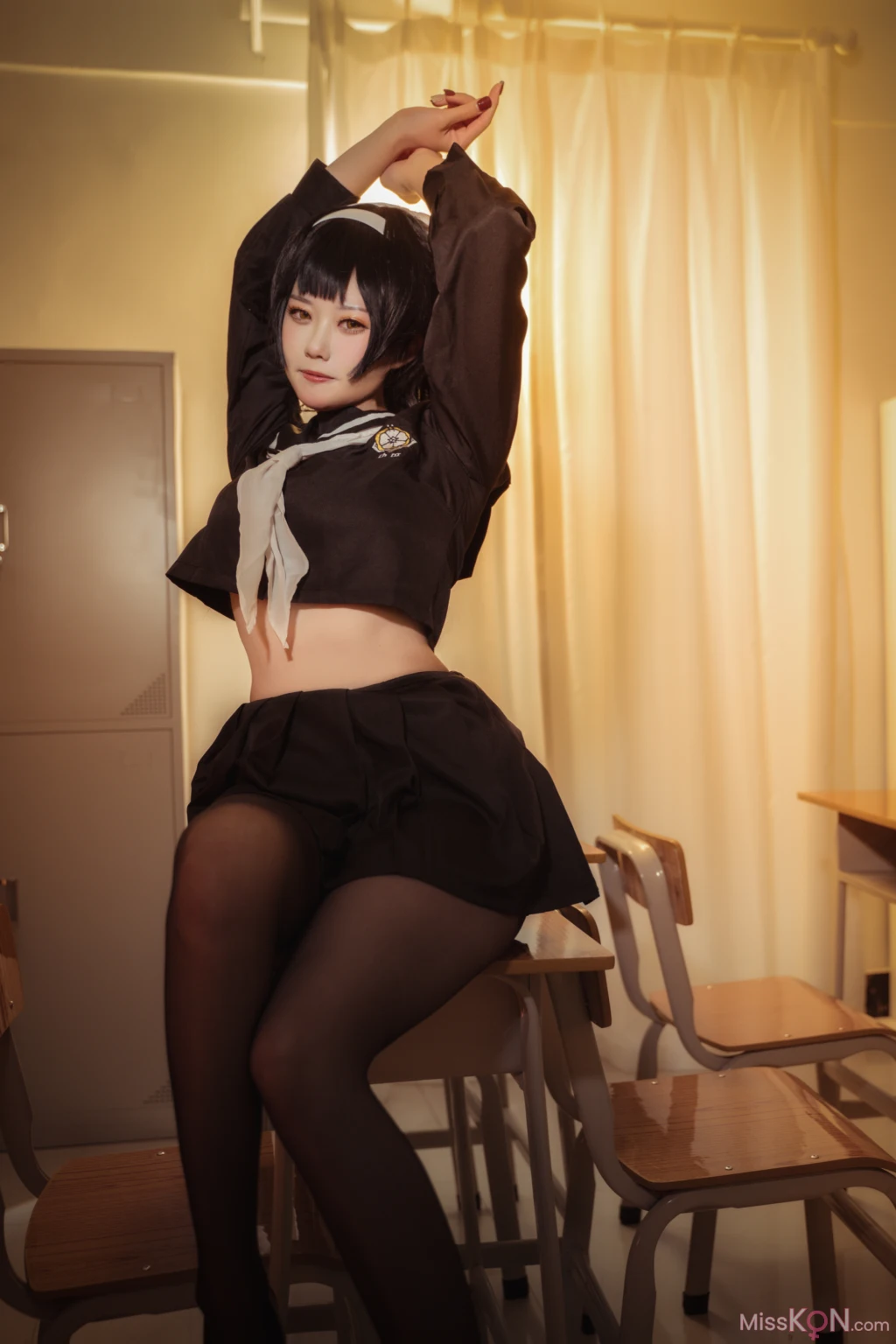 Coser@贞子蜜桃: 碧蓝航线 爱宕高雄制服 (35 photos)