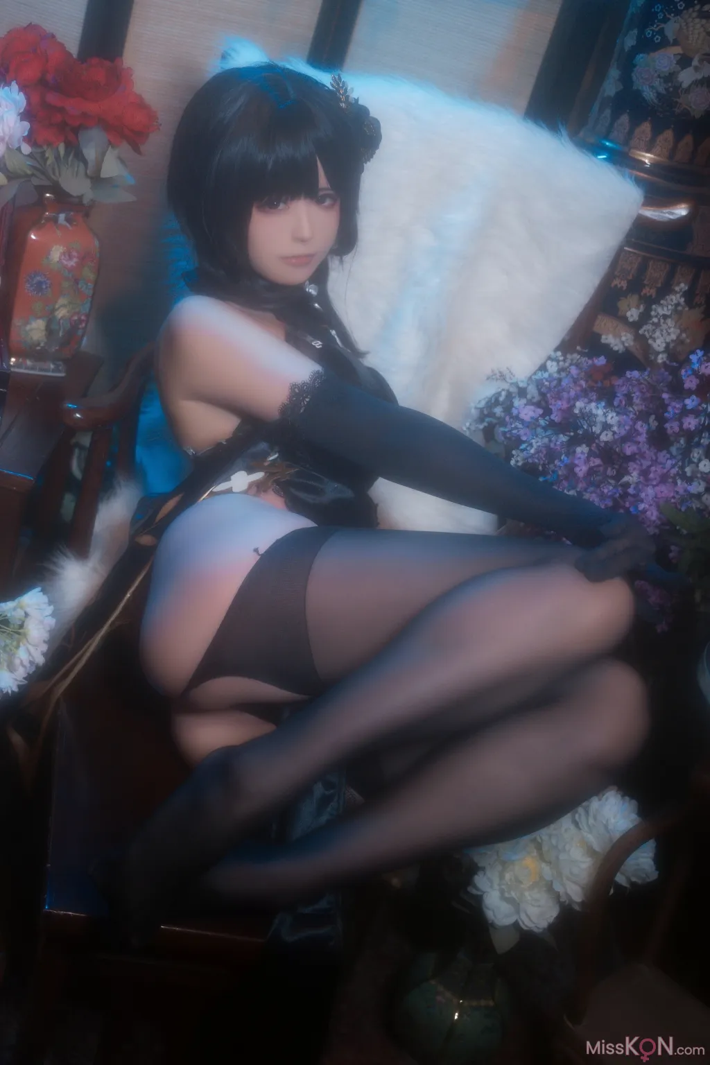 Coser@Quan冉有点饿: 镇海 黑旗袍 (44 photos) – Page 2