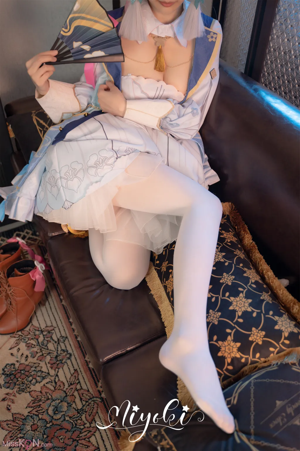 Coser@铃木美咲 (Misaki Suzuki): 神里绫华 花时来信，性感美腿 少女白丝 玲珑小脚榨精 清纯反差 (47 photos) – Page 4