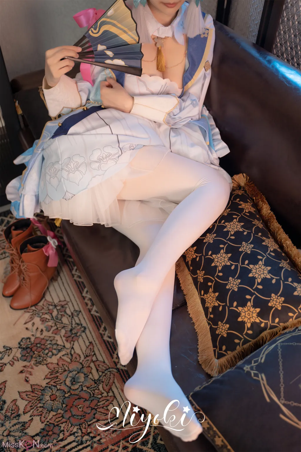 Coser@铃木美咲 (Misaki Suzuki): 神里绫华 花时来信，性感美腿 少女白丝 玲珑小脚榨精 清纯反差 (47 photos) – Page 4