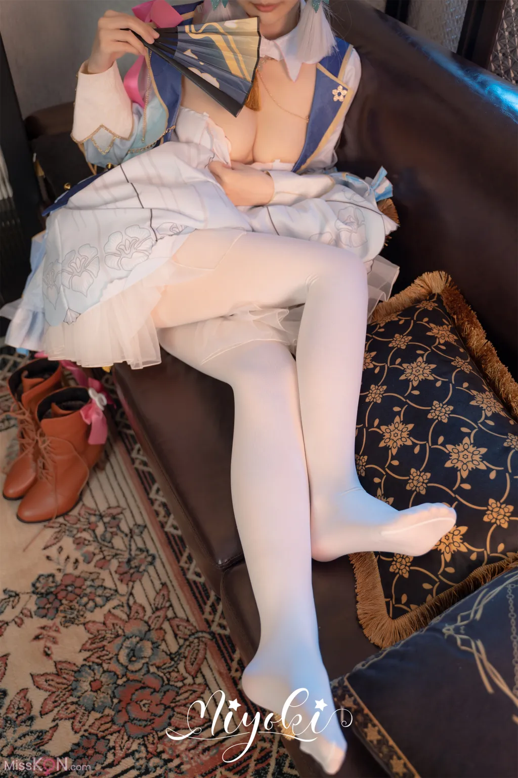 Coser@铃木美咲 (Misaki Suzuki): 神里绫华 花时来信，性感美腿 少女白丝 玲珑小脚榨精 清纯反差 (47 photos) – Page 4