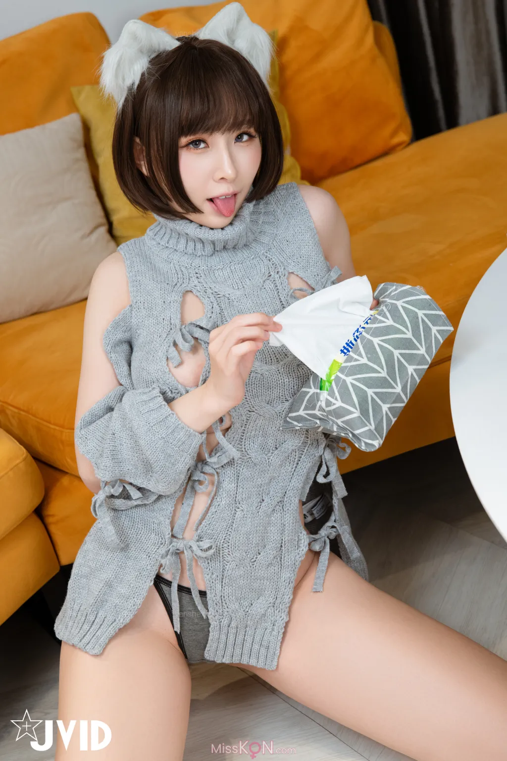 [JVID] 黎菲兒:《元宇宙》-巨乳女仆，挑逗版 (120 photos )