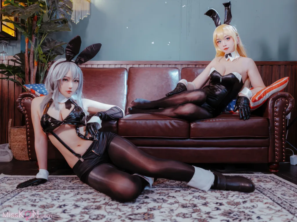 Coser@刺青Poi &amp; 隼隼子: 碧蓝航线 北卡罗来纳+华盛顿 兔女郎 (40 photos)