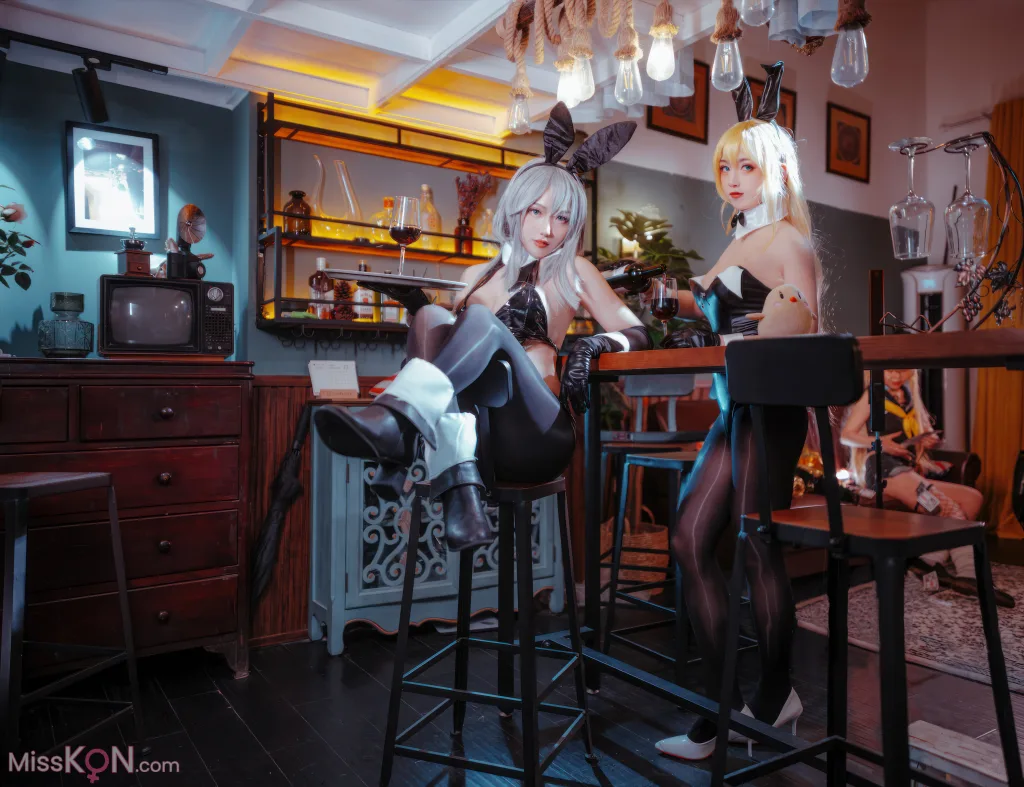 Coser@刺青Poi &amp; 隼隼子: 碧蓝航线 北卡罗来纳+华盛顿 兔女郎 (40 photos)