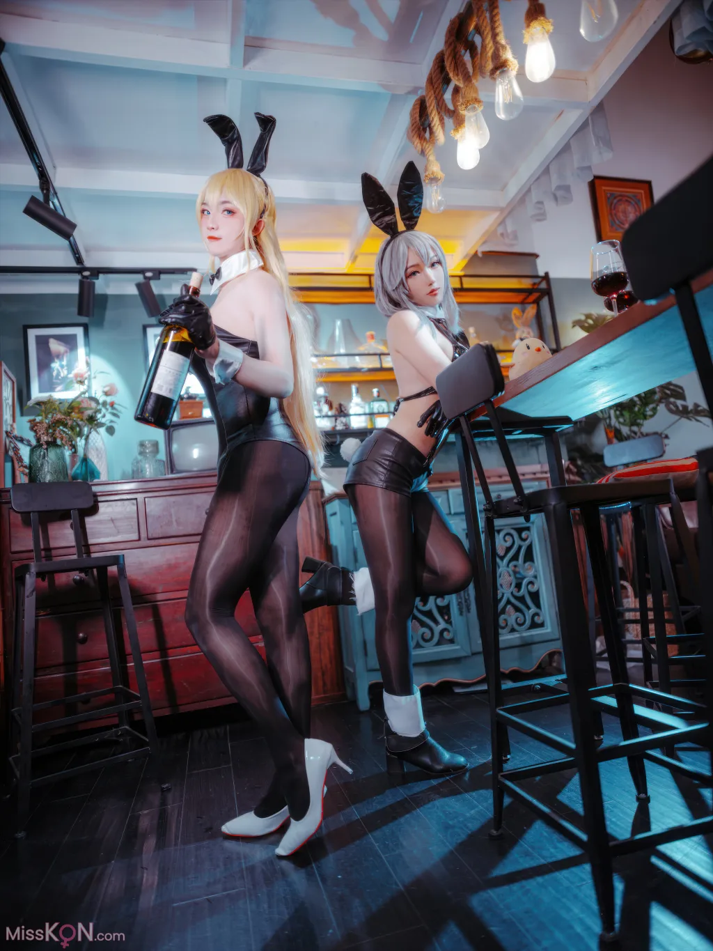 Coser@刺青Poi &amp; 隼隼子: 碧蓝航线 北卡罗来纳+华盛顿 兔女郎 (40 photos)