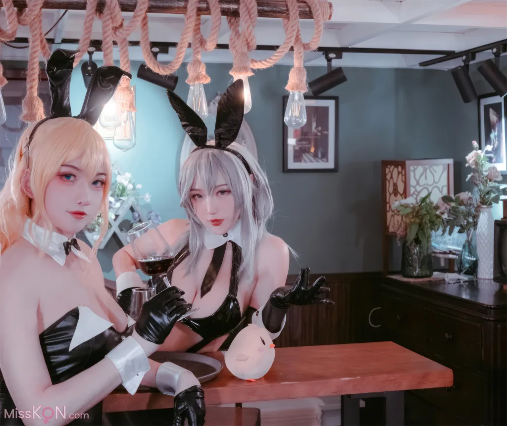 Coser@刺青Poi &amp; 隼隼子: 碧蓝航线 北卡罗来纳+华盛顿 兔女郎 (40 photos)