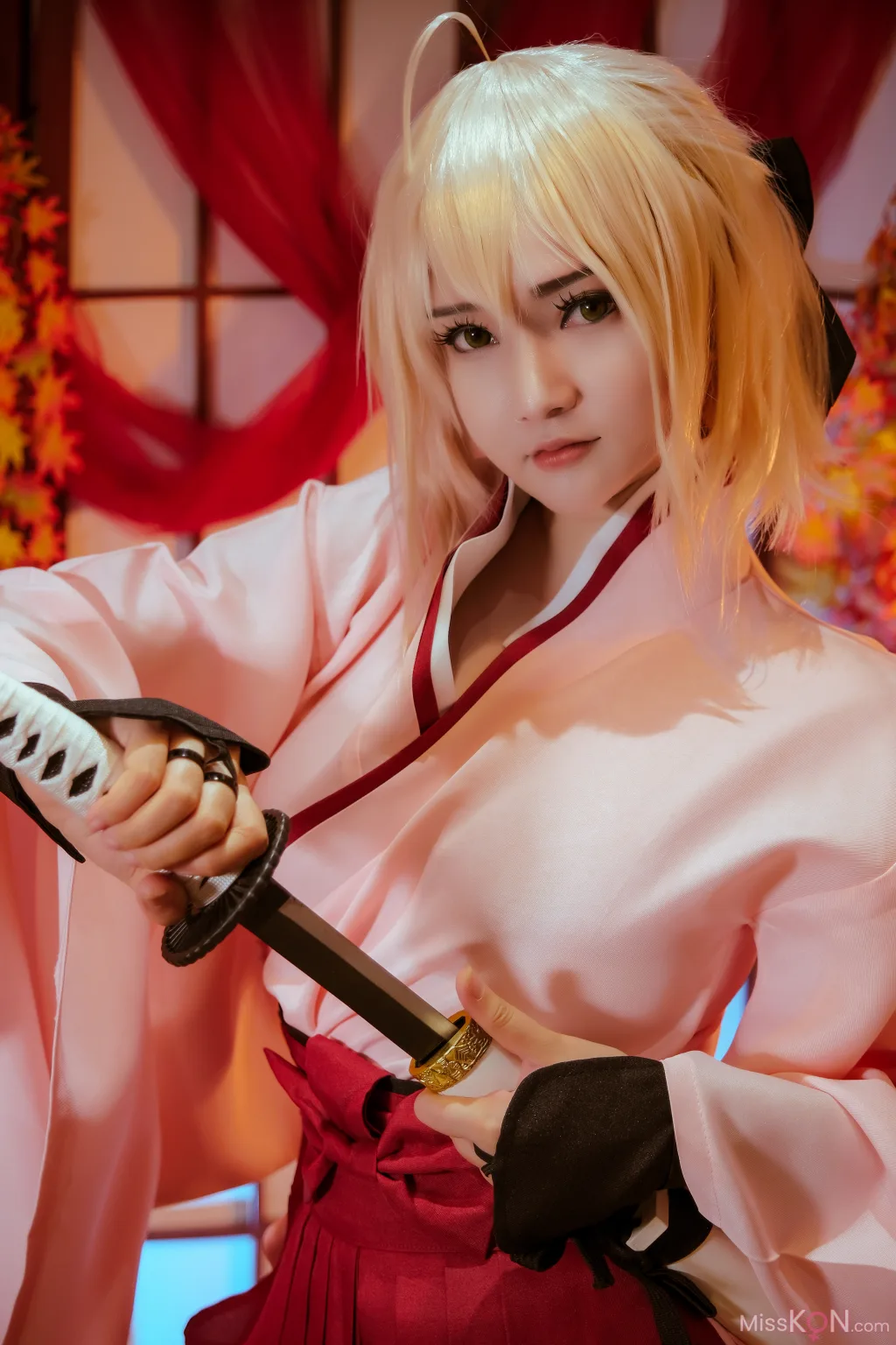 Coser@Potato Godzilla: Okita Souji Sakura Saber (18 photos)