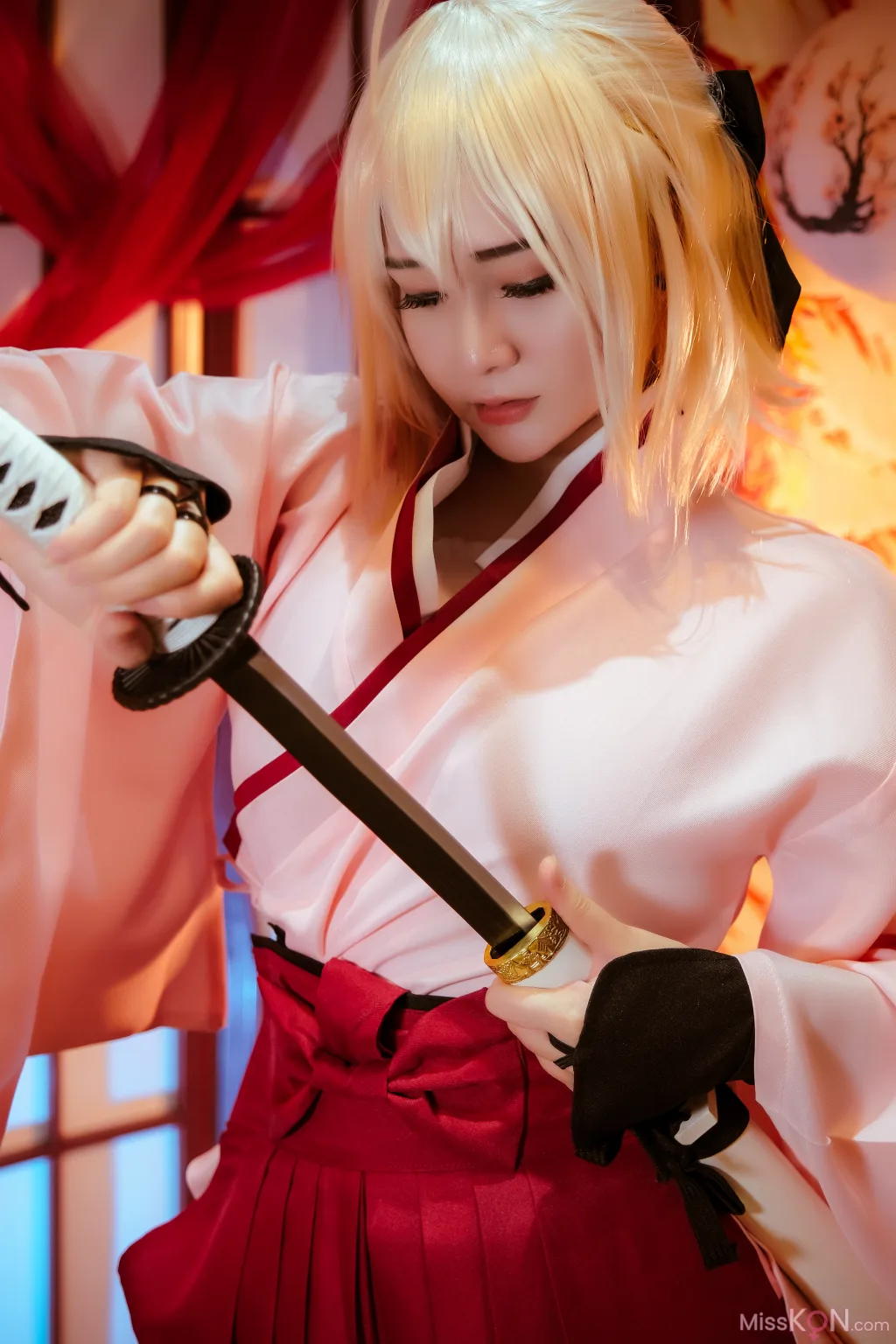 Coser@Potato Godzilla: Okita Souji Sakura Saber (18 photos)