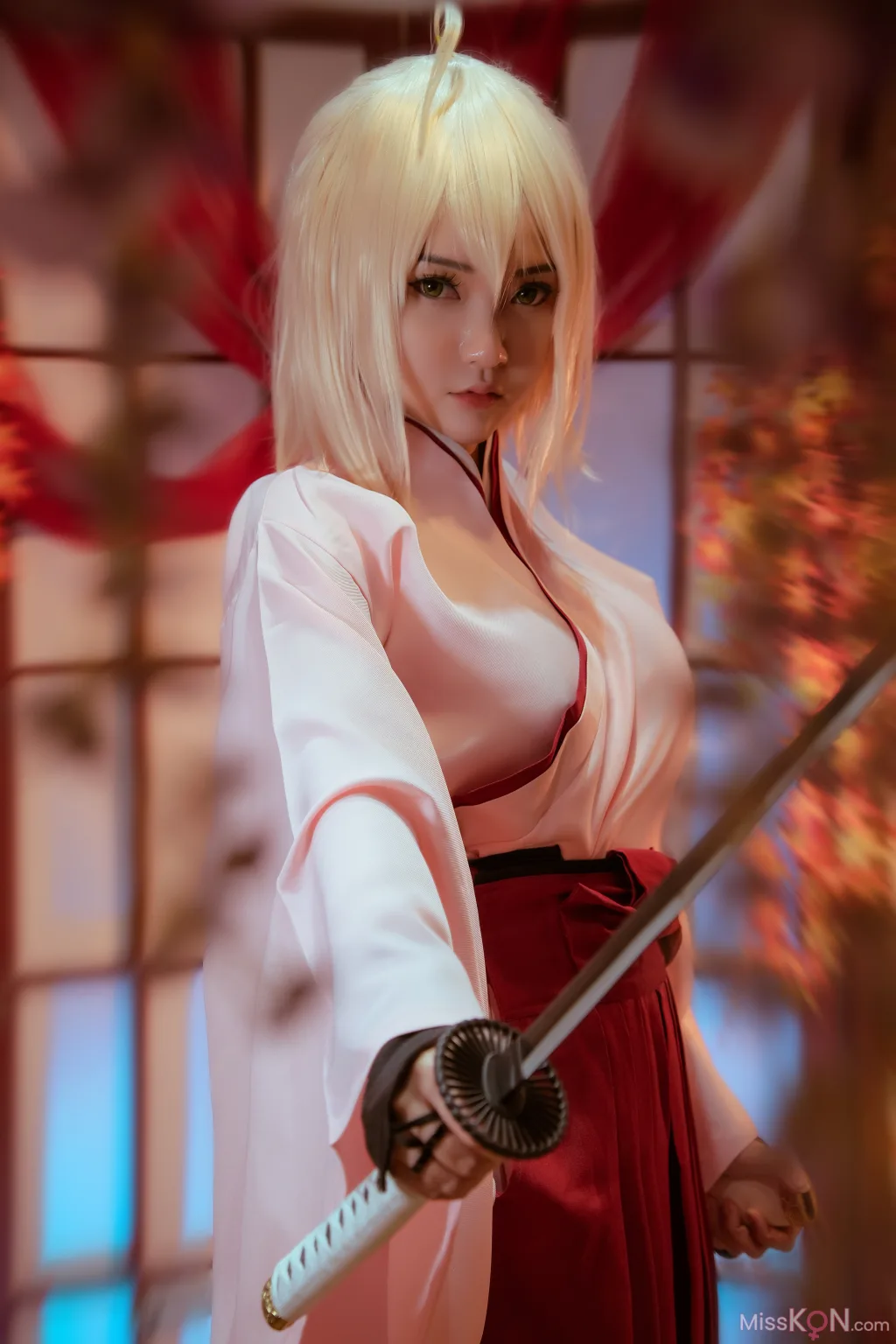 Coser@Potato Godzilla: Okita Souji Sakura Saber (18 photos)