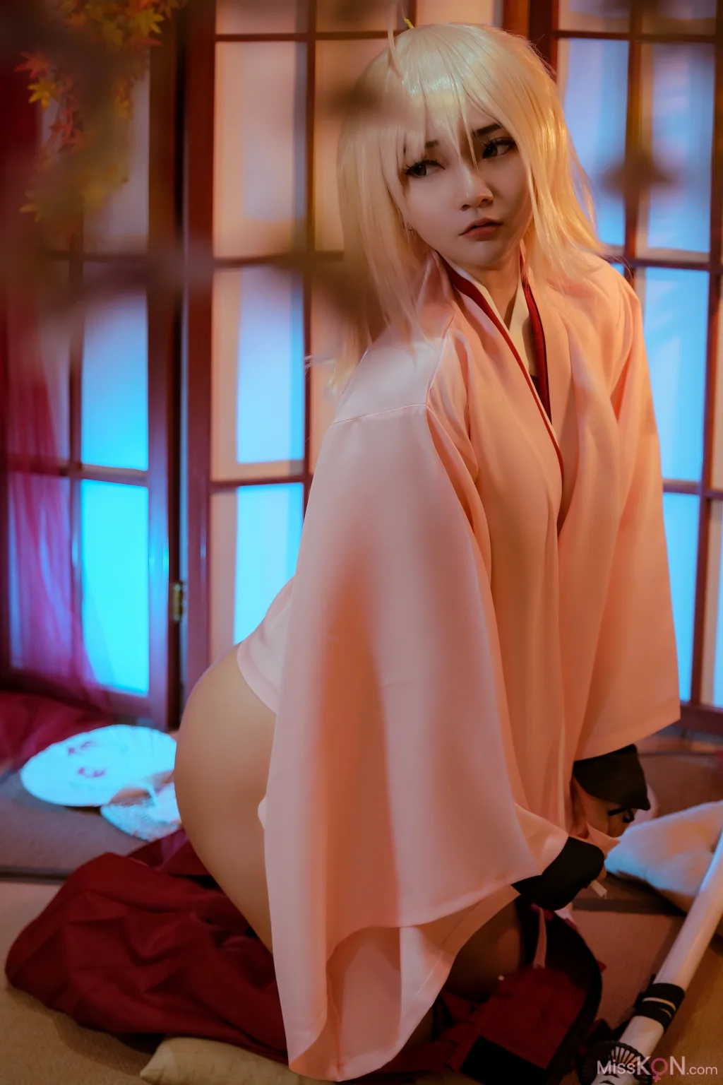 Coser@Potato Godzilla: Okita Souji Sakura Saber (18 photos)