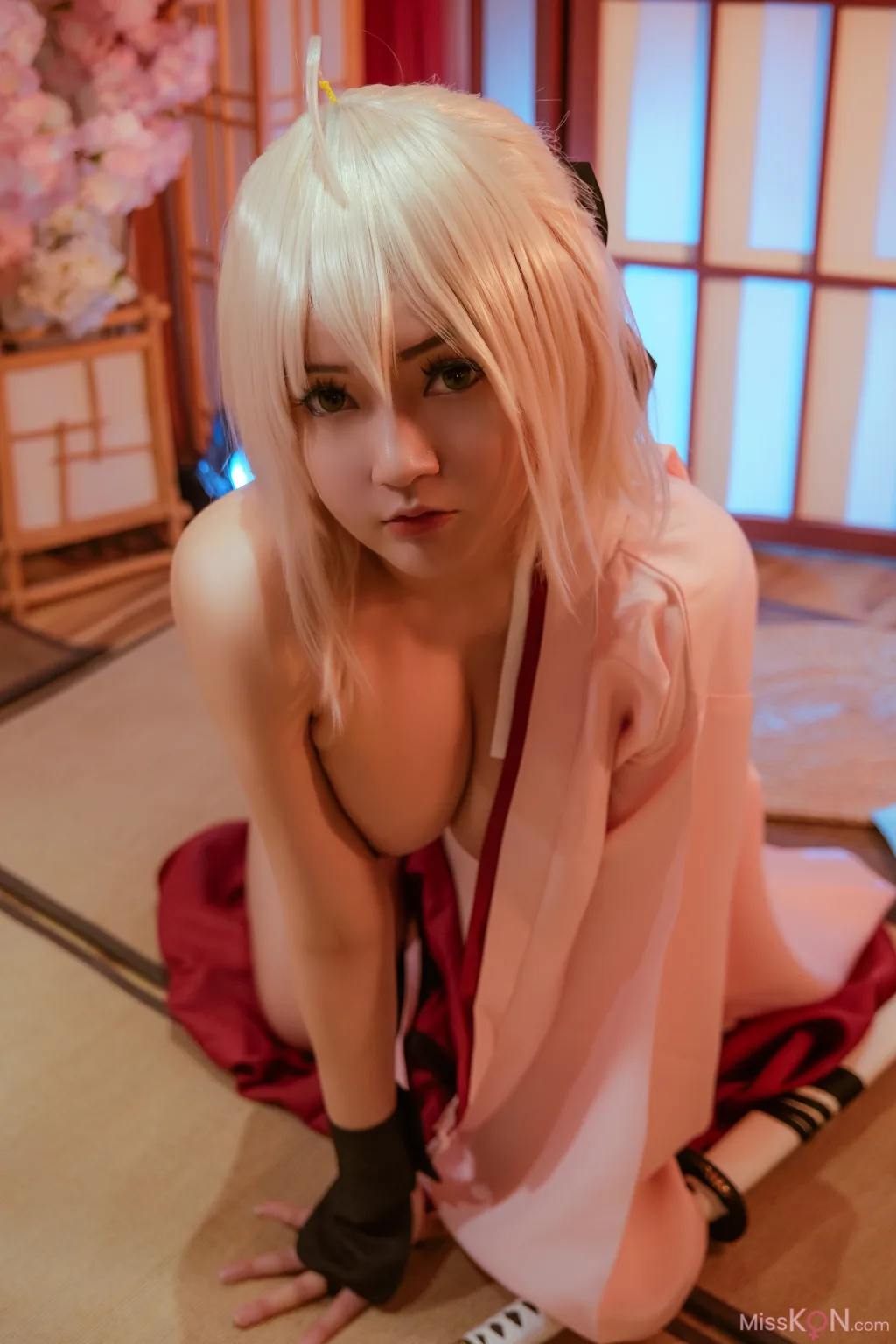 Coser@Potato Godzilla: Okita Souji Sakura Saber (18 photos)