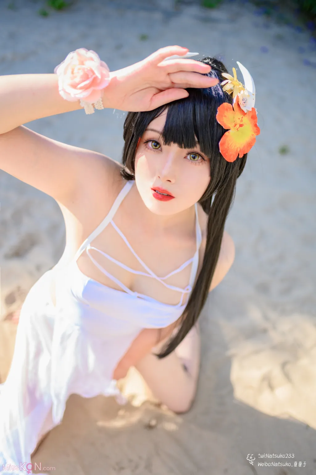 Coser@Natsuko夏夏子: 碧蓝航线 比叡泳装 (55 photos)