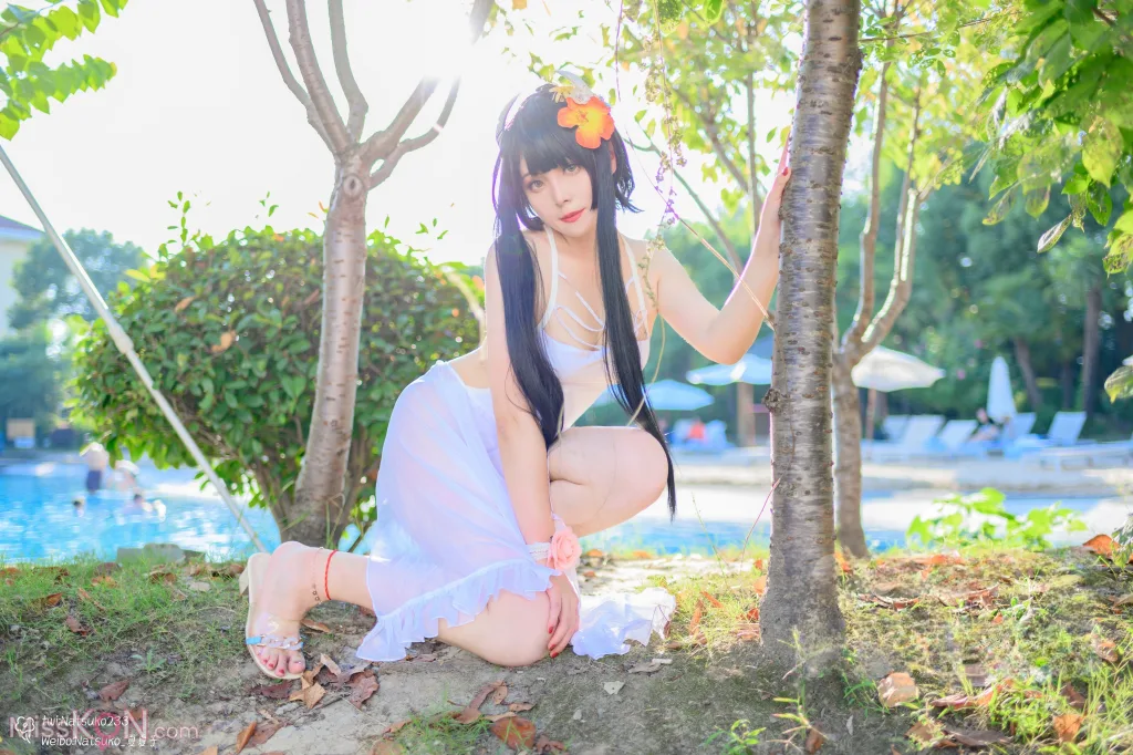 Coser@Natsuko夏夏子: 碧蓝航线 比叡泳装 (55 photos)