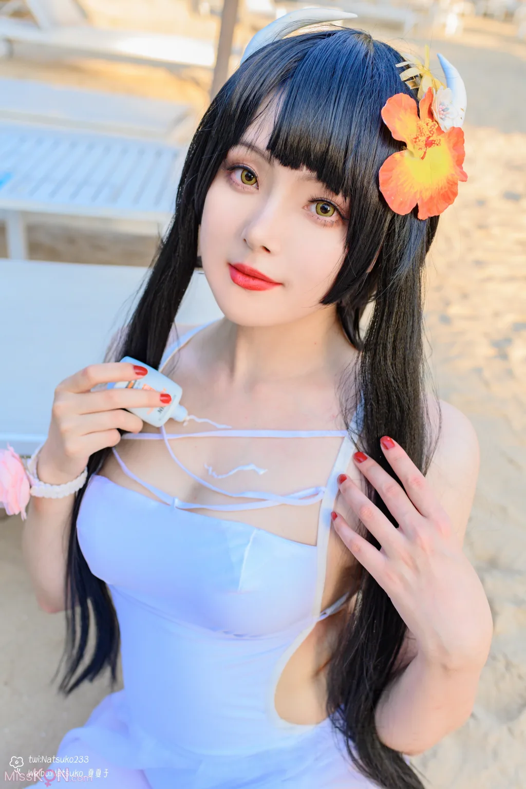 Coser@Natsuko夏夏子: 碧蓝航线 比叡泳装 (55 photos)