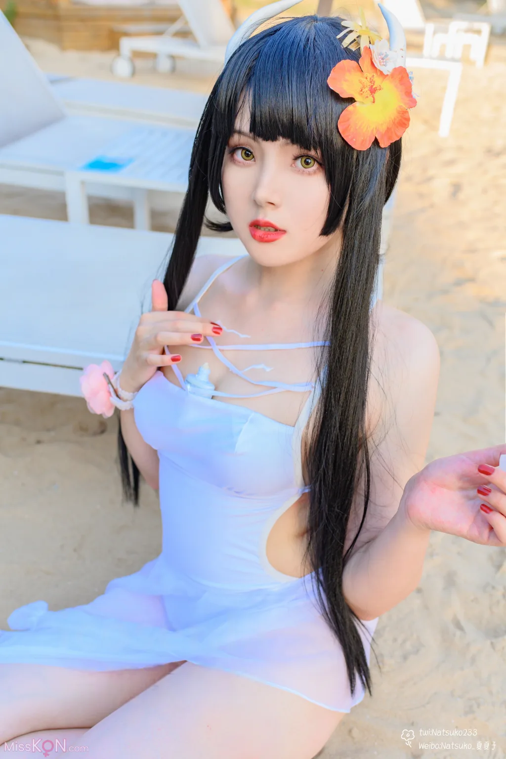 Coser@Natsuko夏夏子: 碧蓝航线 比叡泳装 (55 photos)