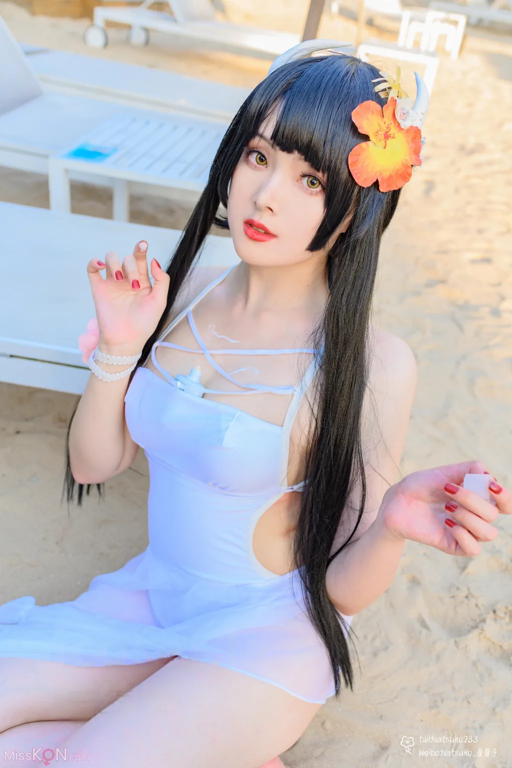 Coser@Natsuko夏夏子: 碧蓝航线 比叡泳装 (55 photos)