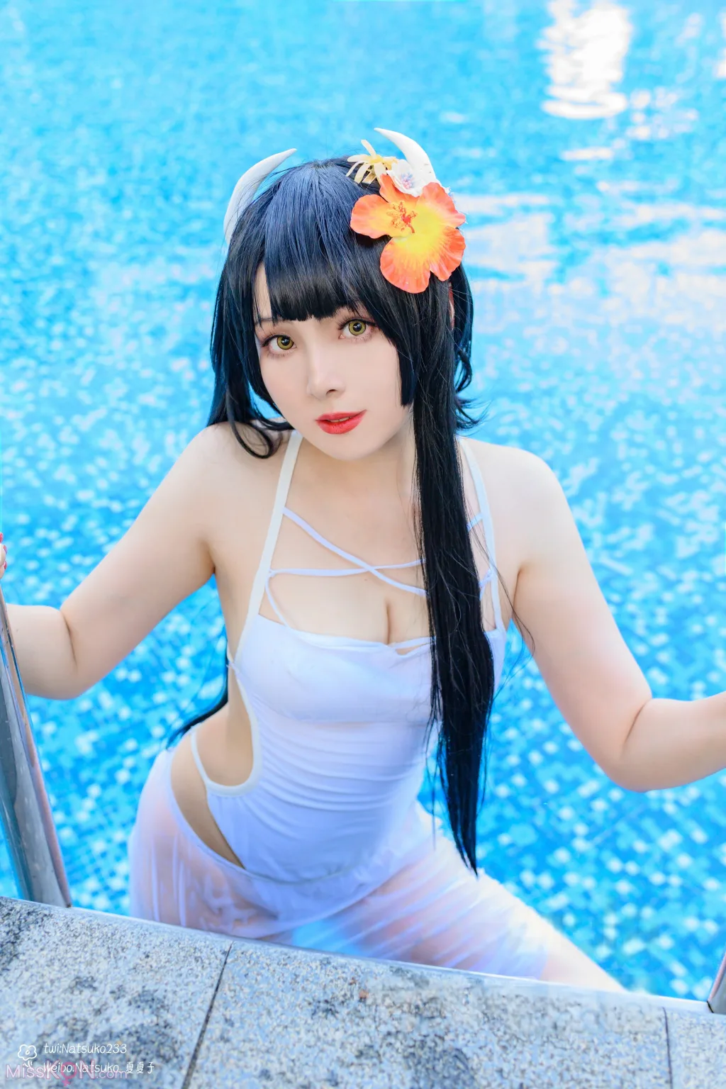Coser@Natsuko夏夏子: 碧蓝航线 比叡泳装 (55 photos)