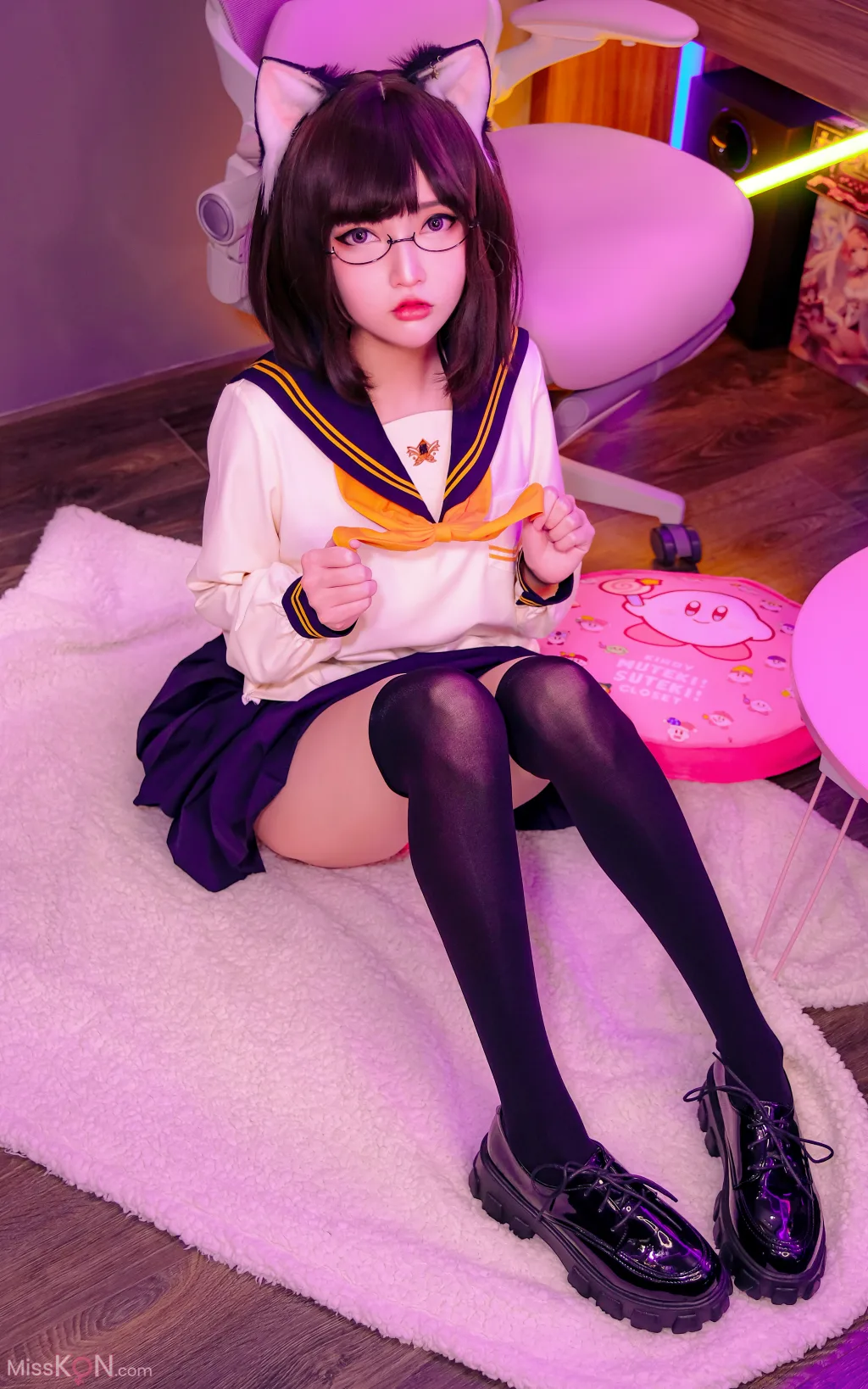 Coser@Potato Godzilla: OC – Tatami neko-chan in Seifuku (16 photos)