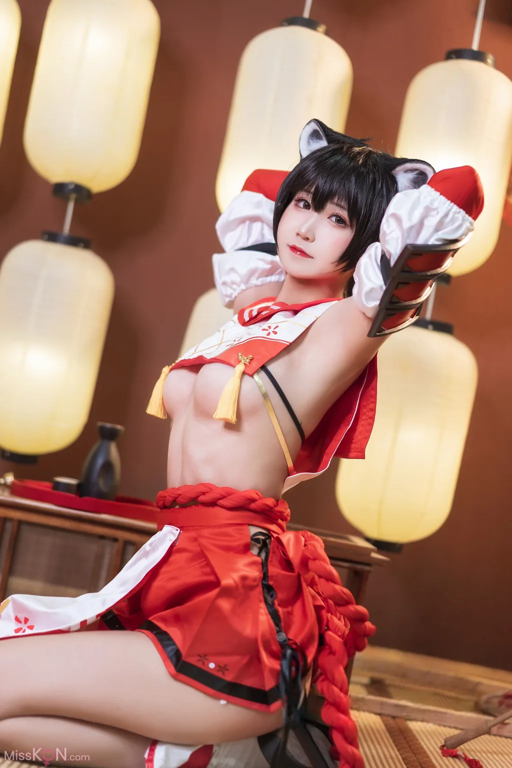 Coser@三度_69: 蔚蓝档案 春日椿 (40 photos)