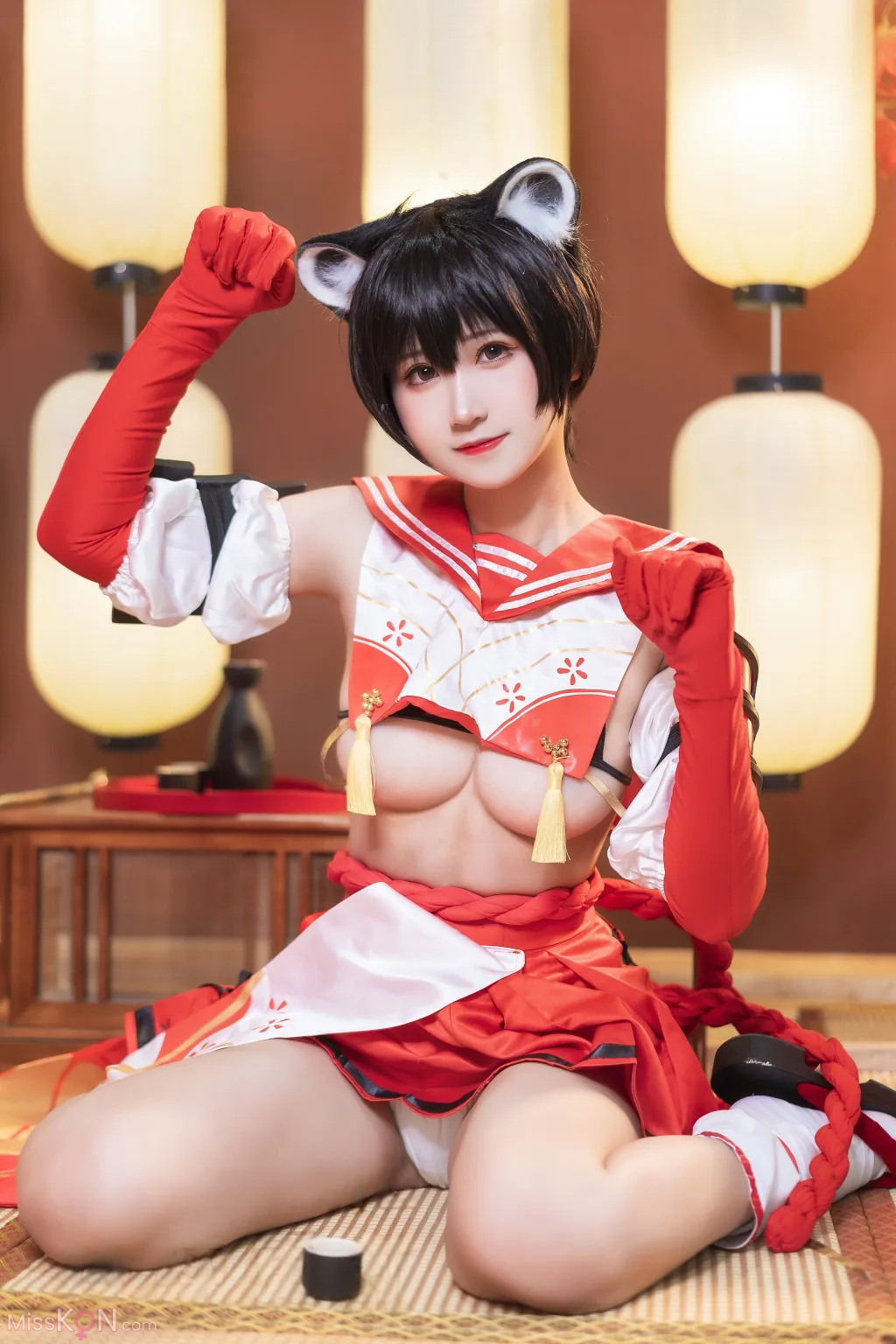 Coser@三度_69: 蔚蓝档案 春日椿 (40 photos)