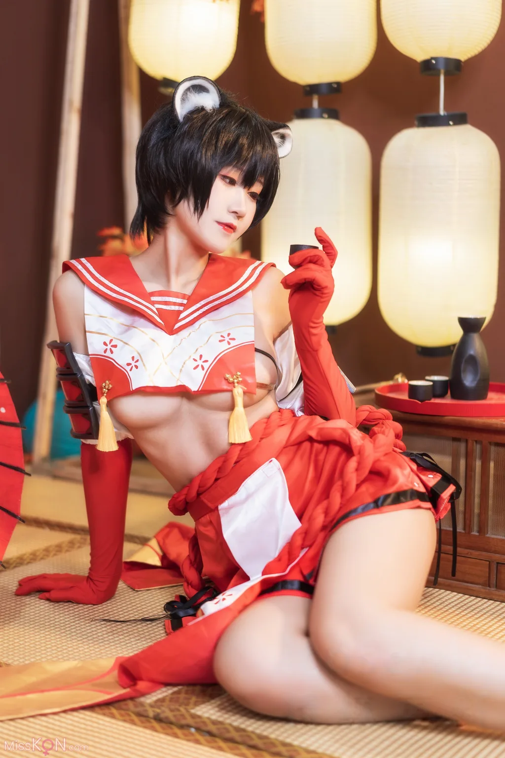 Coser@三度_69: 蔚蓝档案 春日椿 (40 photos)
