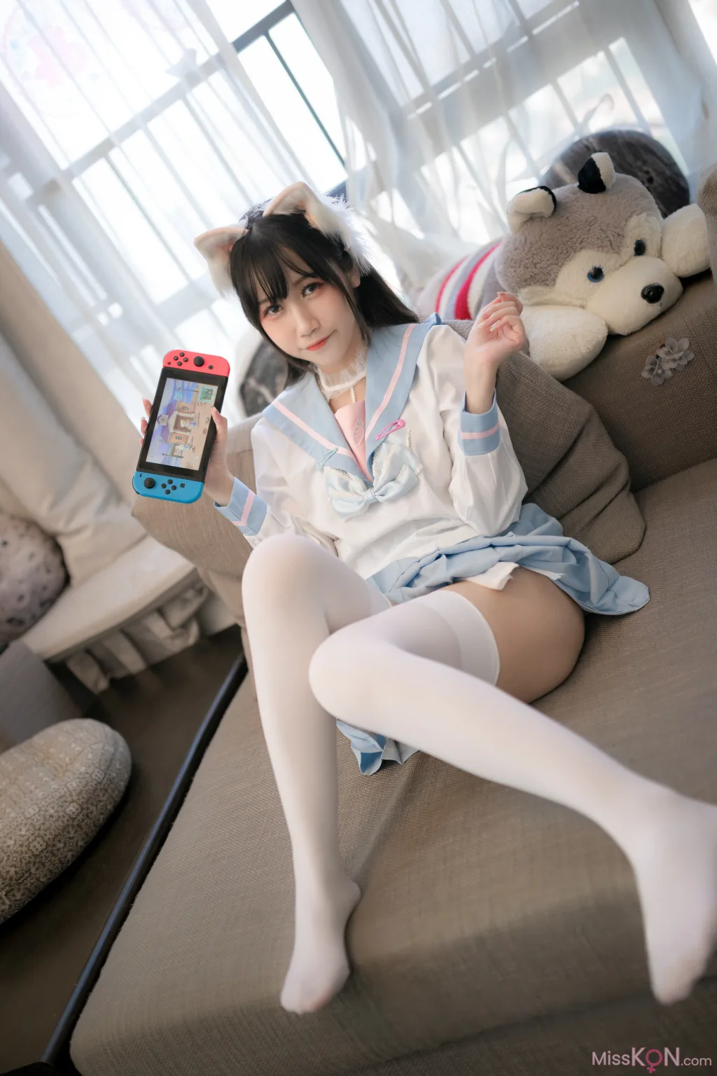 Coser@不呆猫: 白色兔子JK (63 photos)