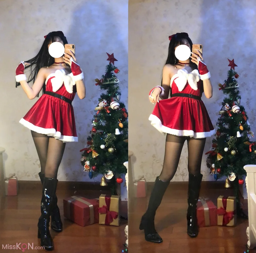 Coser@果咩酱w: 圣诞 黑丝 (28 photos + 3 videos)