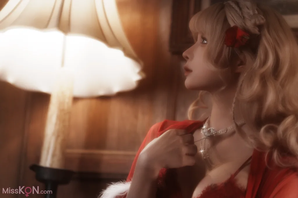 Coser@蠢沫沫 (chunmomo): 黑红纱裙 (39 photos)