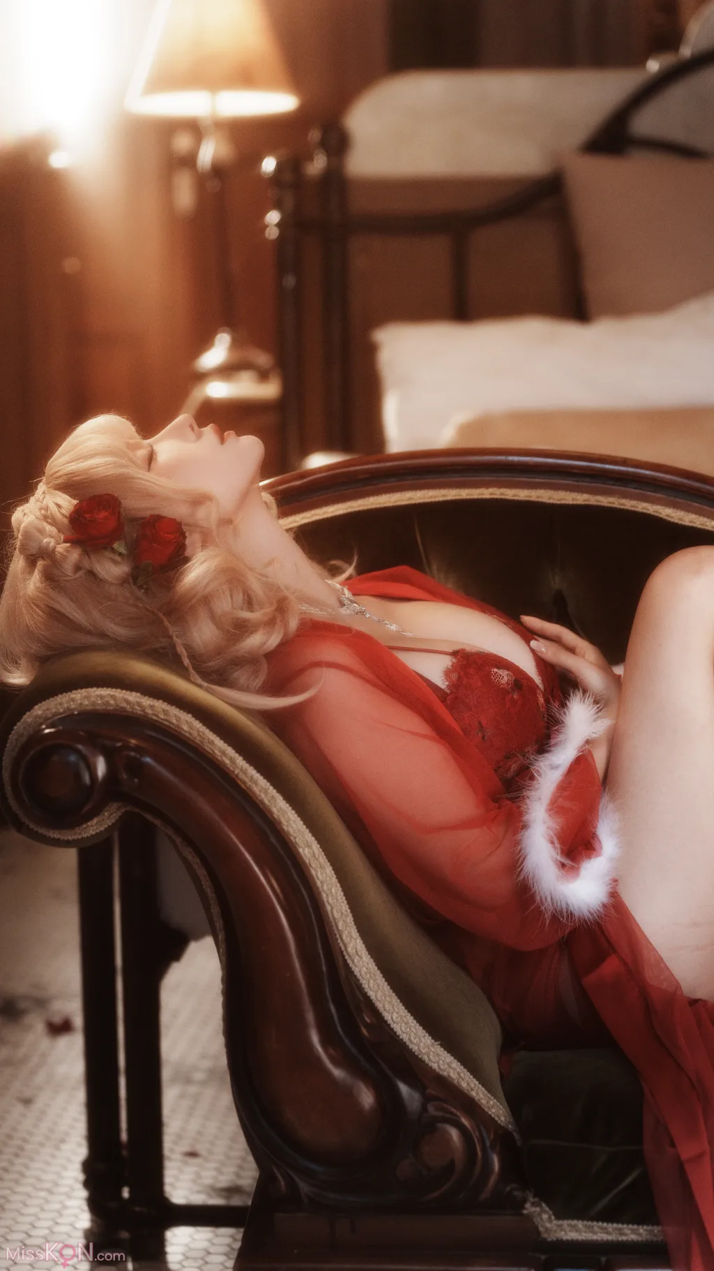Coser@蠢沫沫 (chunmomo): 黑红纱裙 (39 photos)