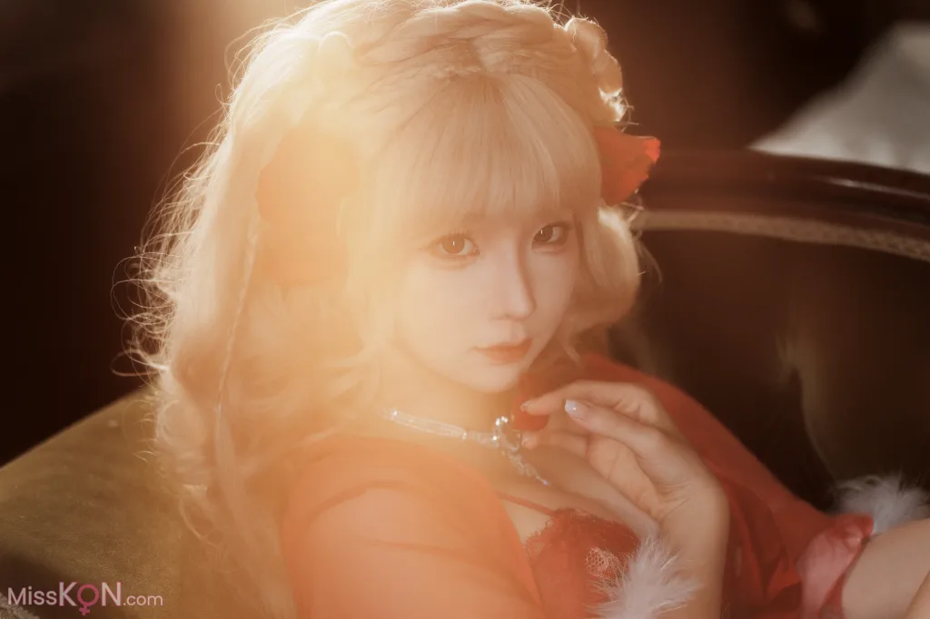 Coser@蠢沫沫 (chunmomo): 黑红纱裙 (39 photos)