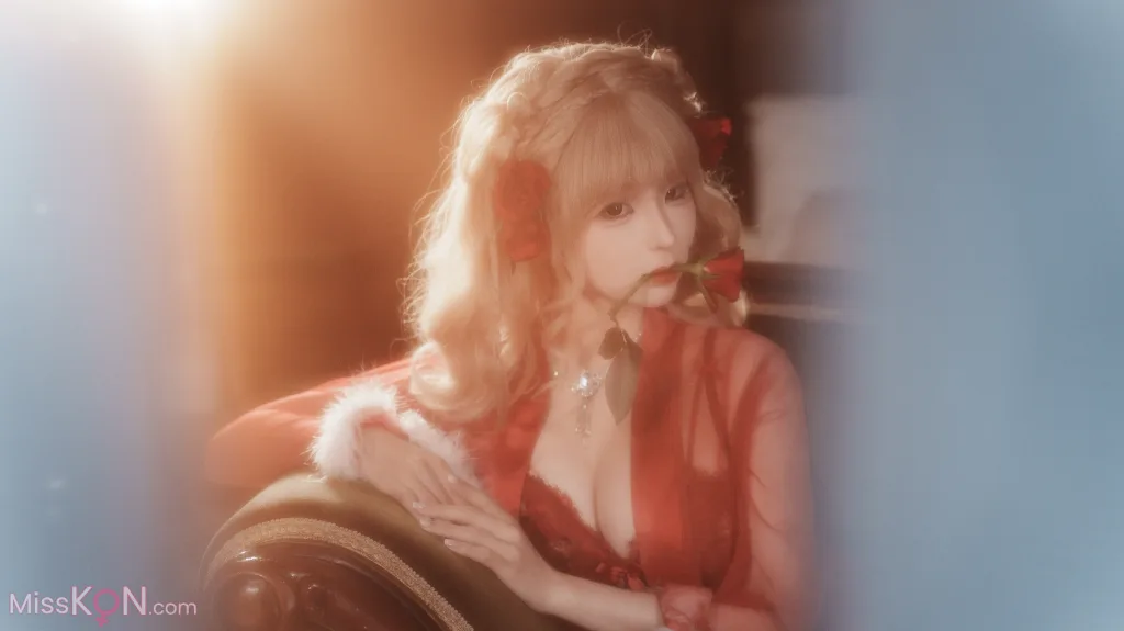 Coser@蠢沫沫 (chunmomo): 黑红纱裙 (39 photos)
