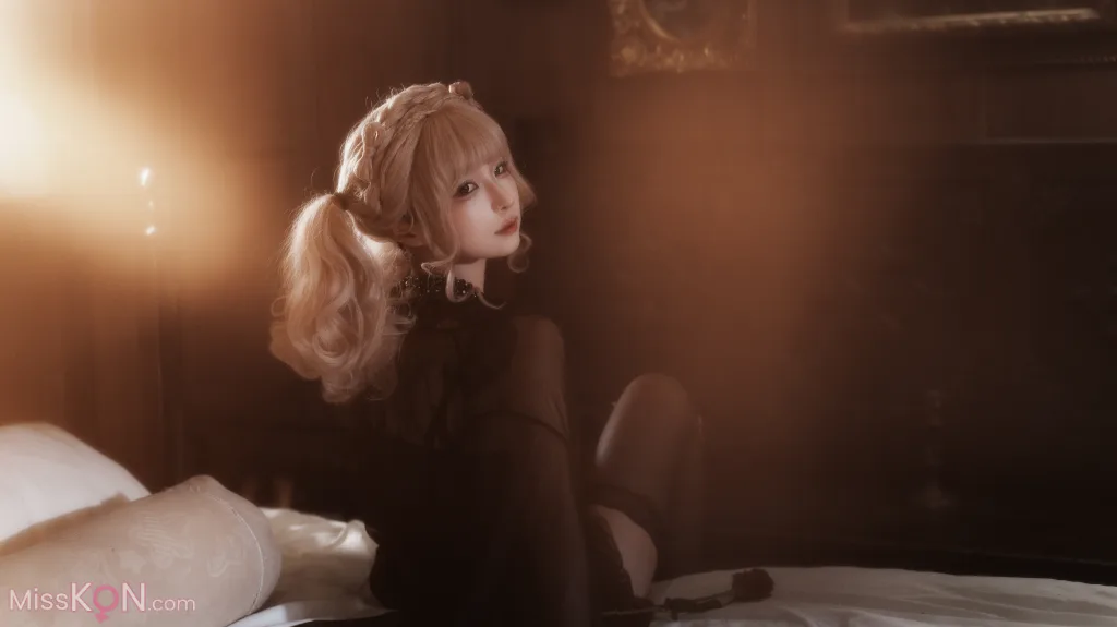 Coser@蠢沫沫 (chunmomo): 黑红纱裙 (39 photos)