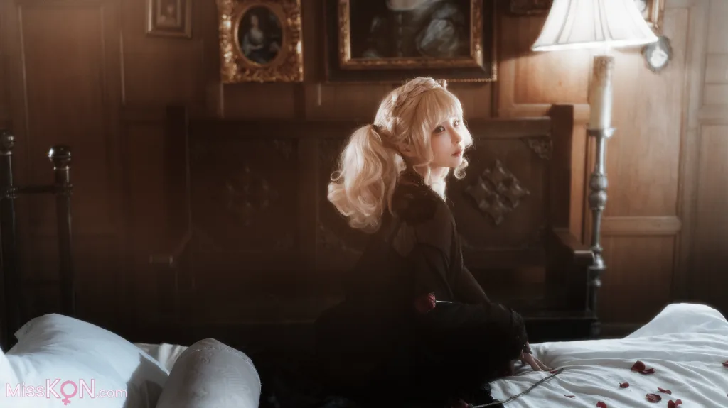 Coser@蠢沫沫 (chunmomo): 黑红纱裙 (39 photos)