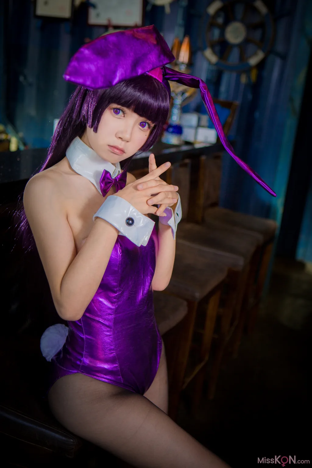 Coser@白金Saki: 黑丝JK (9 photos)