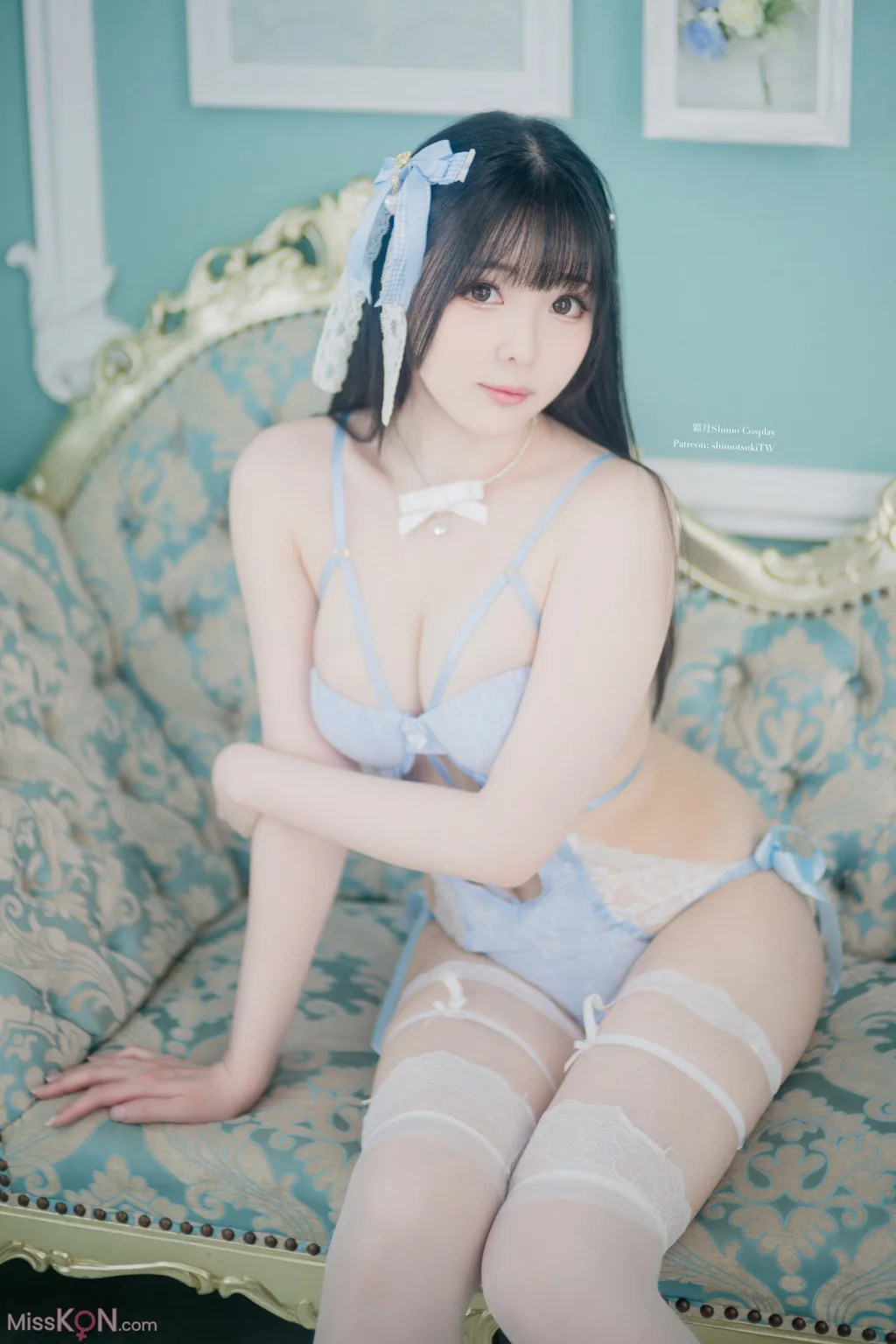 Coser@霜月shimo: Blue Lingerie (41 photos)