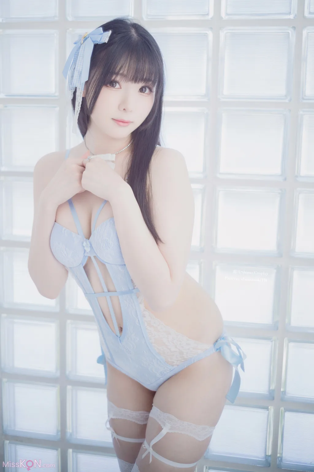 Coser@霜月shimo: Blue Lingerie (41 photos)