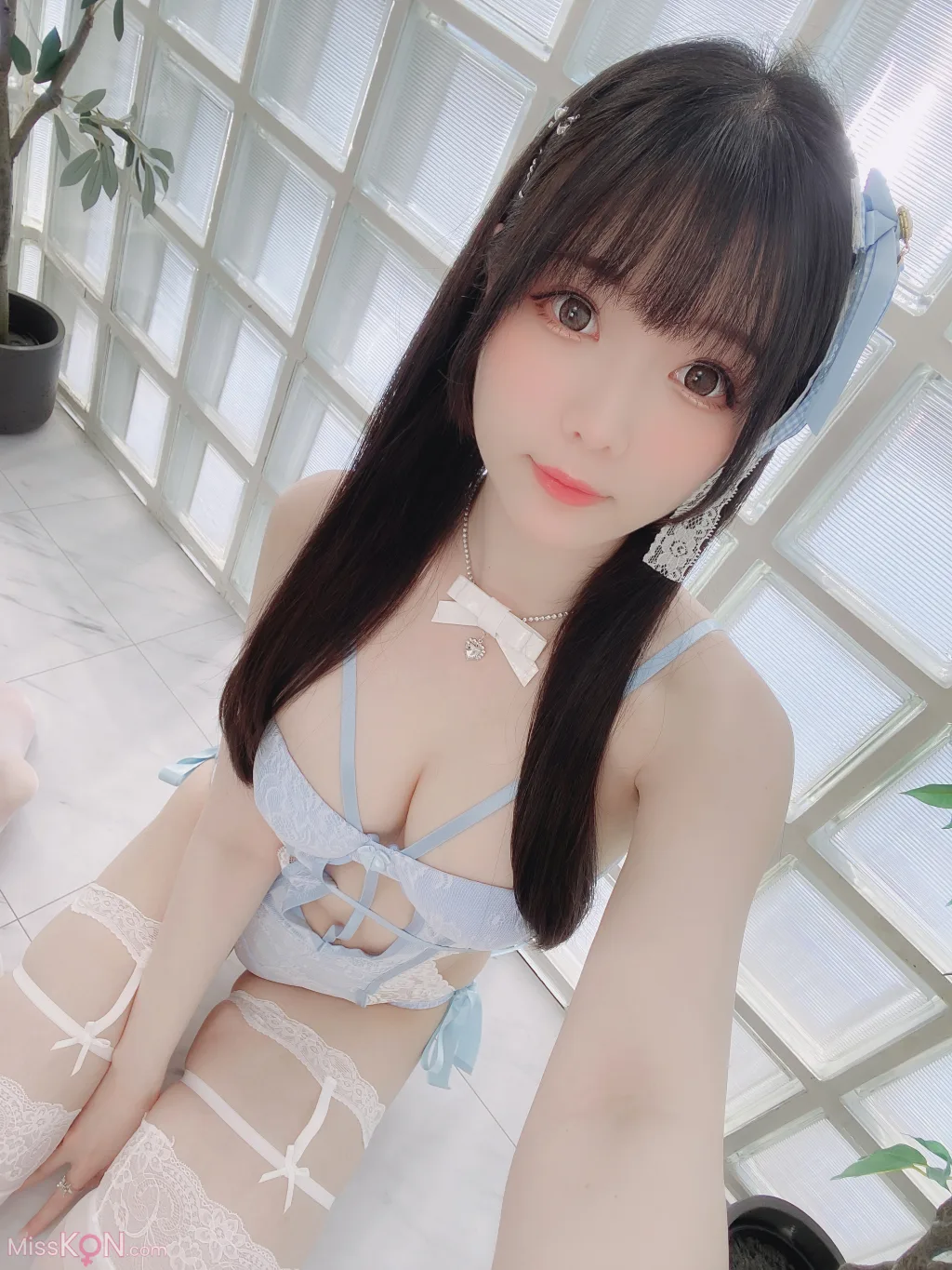 Coser@霜月shimo: Blue Lingerie (41 photos)